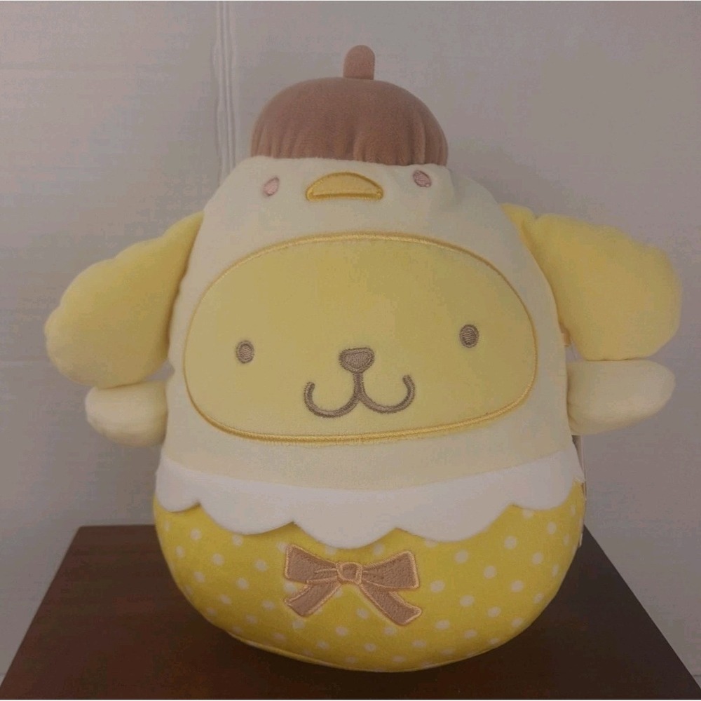 Squishmallows Hello Kitty Pompompurin Easter Chick 8" Soft Plush Spring Toy